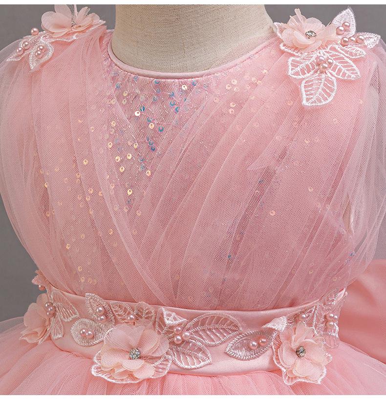 Glitzerndes flauschiges Netz-Prinzessinnenkleid für Baby-Mädchen - 1. Geburtstag & Abendmode