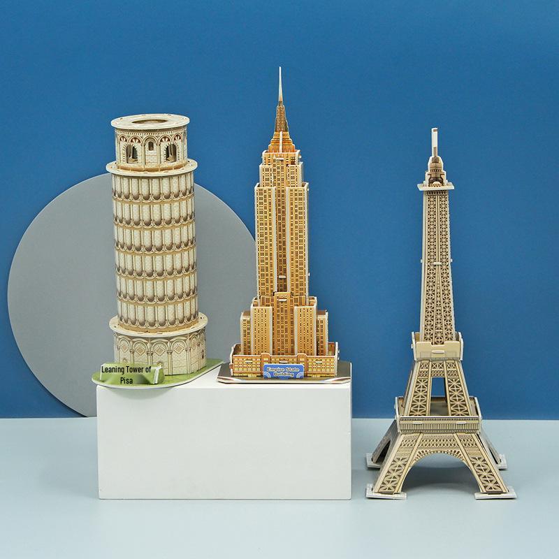 3D Puzzle: Famous World Buildings DIY Model Toy for Kids