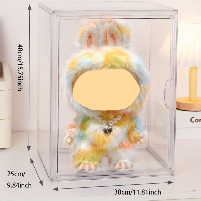 

1/2-layer transparent display storage box, suitable for Labubu, Molly, Dimomo 400%, cosmetics, shoes, books, multiple scenes