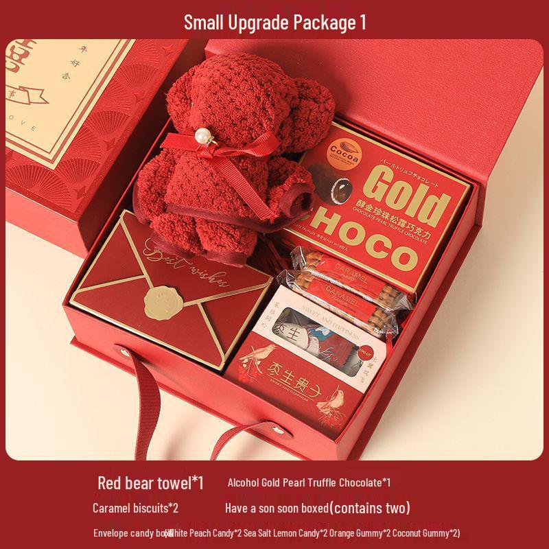 Elegant Wedding Candy Favor Box Set with Biscuits and Sweets