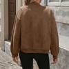 YYFS Damenmode, lässig, einfarbig, bedruckt, Herbst und Winter, langärmelig, Jacken und Mäntel