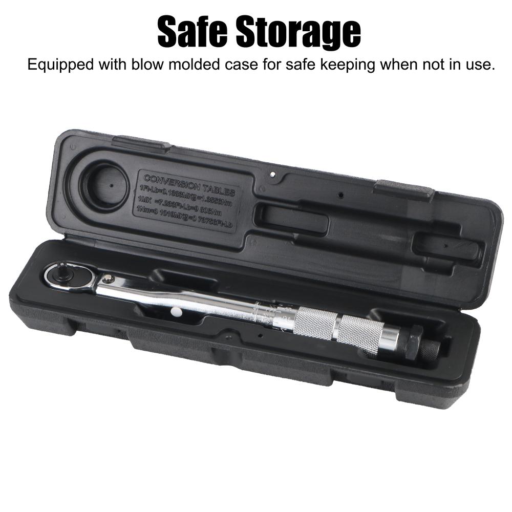 Adjustable Torque Wrench 1/4'' Drive Professional Spanner Hand Tool For Car Bicycle Motorbike Use 5-25N.m Micrometer