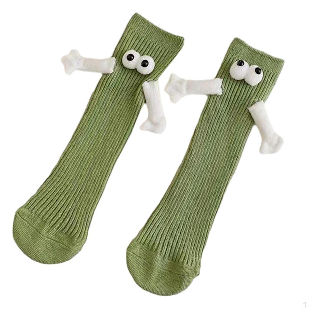 Mittellange Süße Socken Bequem für Damen Herren Paar Händchen haltend