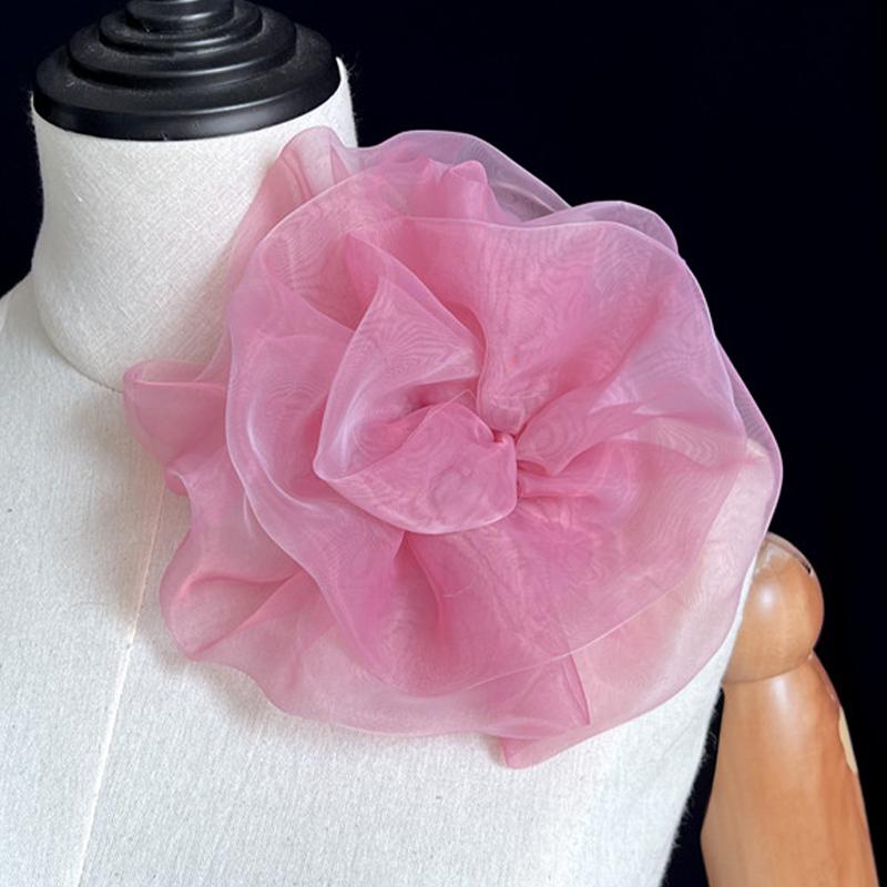 12cm Organza 3D Floral Trim Bridal Dress Applique Embellishment Patches Luxury Crafts Shoe Hat Sweater Dress Clothing Decor