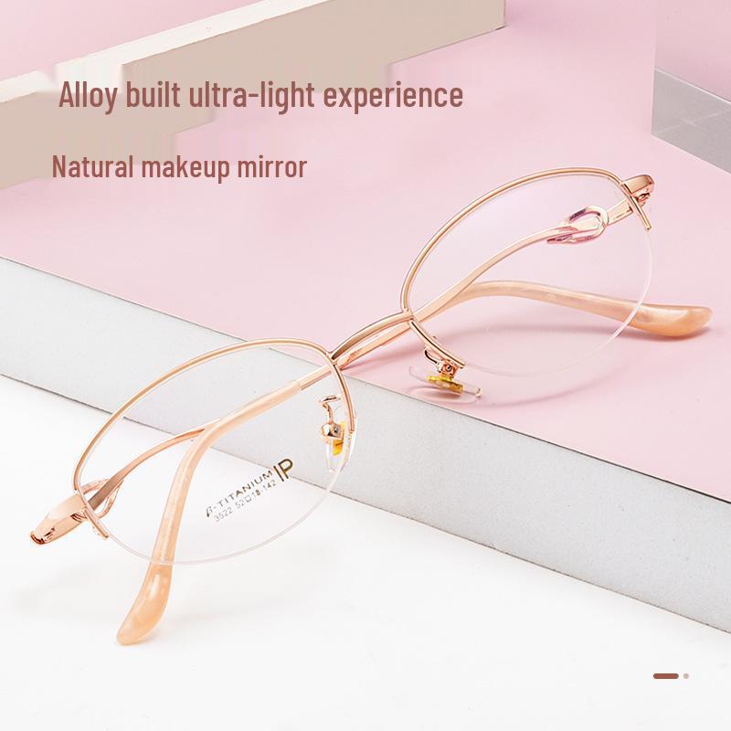 

Danyang 3522X Semi-Rimless Metal Alloy Eyewear: Stylish, Ultralight, Prescription-Ready.