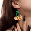 Original Design Halloween Pumpkin Earrings - Acrylic Fish Hook, Funny, European & American Style