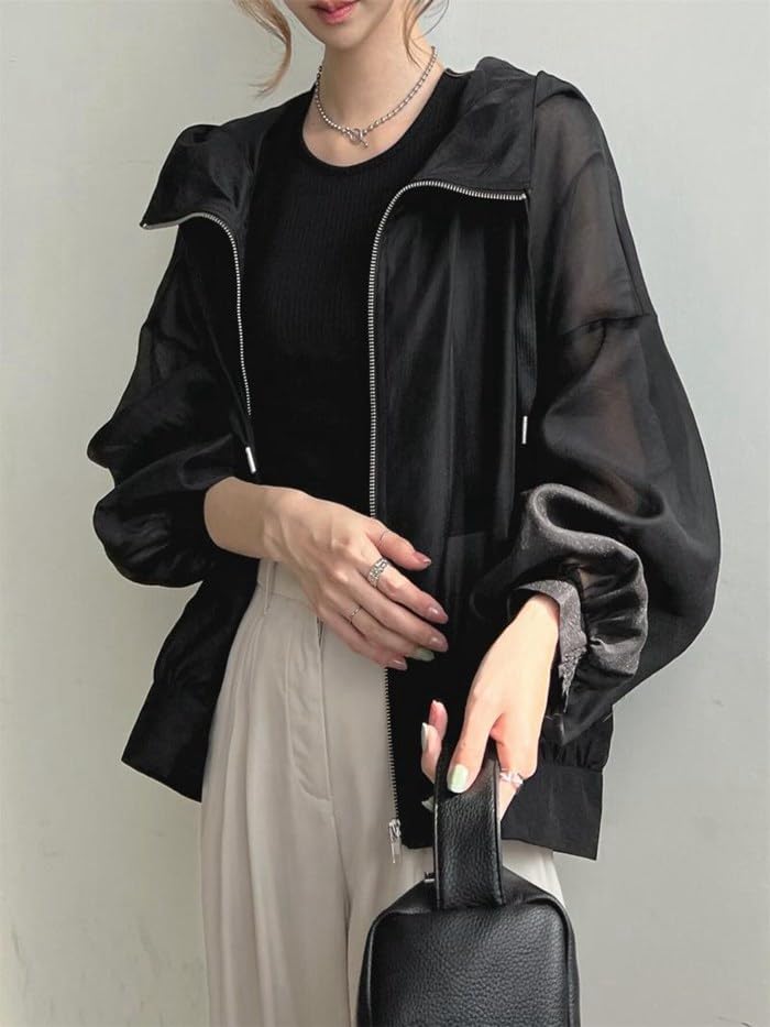 Ochrana proti UV záření Rash Guard Slunce UV Balón Dlouhý UV Rukávník Sluneční Ležérní Svrchní oděv Zdarma Dámská Mikina s Kapucí, Ochrana, Průsvitná, Průhledná Mikina s Kapucí, Jaro/Léto