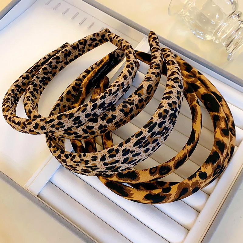 1/3 st 1,5/2/3 cm Chic Leopardmönstrat Hårband med Svampvaddering för Kvinnor Flickor Daglig Användning Mode Bekvämt Hårtillbehör