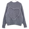 NKNIT 24AW-N104 Gray Heart Pullover Knit tops 0 grayUsed
