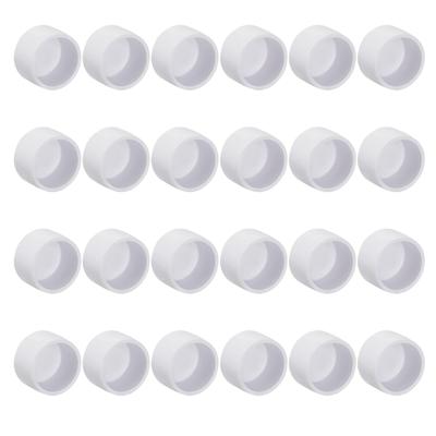24Pcs Multipurpose SCH40 PVC End Caps for 3/4 Inch 1 Inch 1 1/4 Inch 2 Inch Pipes Sturdy Pipe Cover Accessories