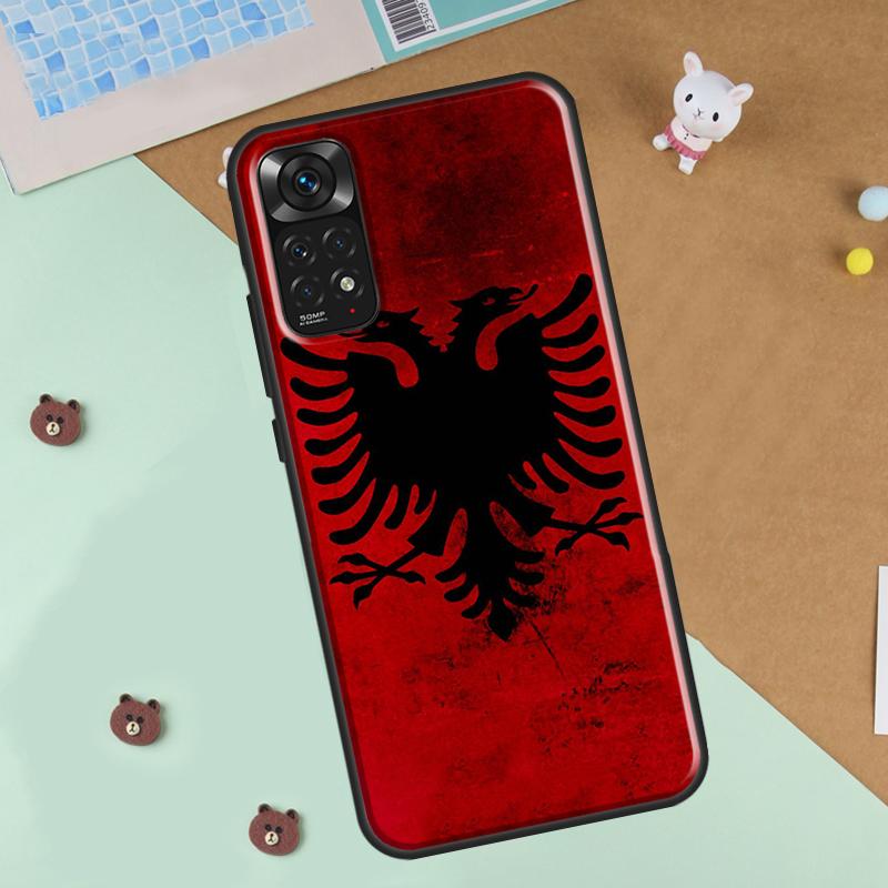 Albania Albanians Flag Art Phone Case For Xiaomi Redmi Note 12 8 9 10 11 Pro 8T 9S 10S 11S 12S 10A 9C 10C 12C Cover