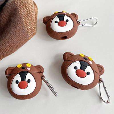 Silikonové pouzdro s kresleným Bluetooth sluchátkem pro Airpods 1/2/3/Pro Ochranný kryt Roztomilý medvěd Tučňák Pouzdra na sluchátka pro Airpods Pro2