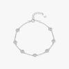 925 Sterling Silver Trendy Sparkling Round Clear CZ Charm Bracelet for Women Daily Wear Fine Jewelry Accessories