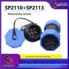 IP68 Waterproof SP21 Flange Mount Plastic Connector, 2-hole, 3-pin Aviation Socket