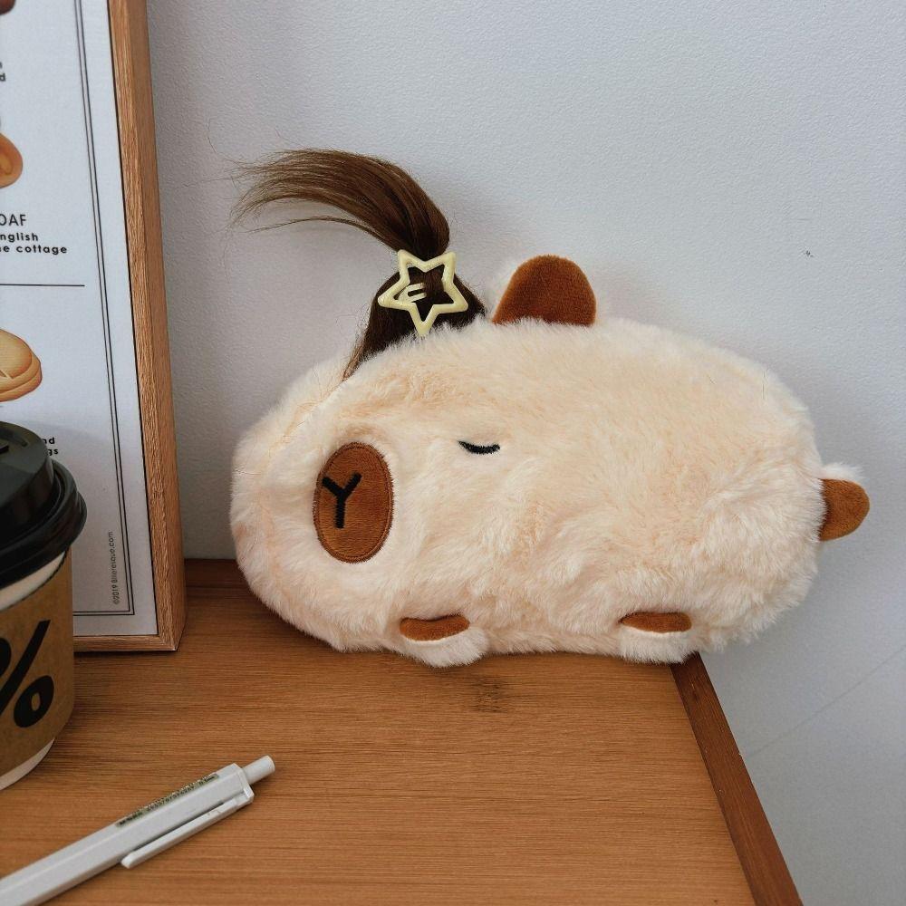 Pouzdro na zip na penál Capybara, úložný sáček na pero, přenosný organizér na psací potřeby pro studenty