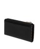 Bright Stripe Trim Long Wallet in Black