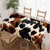 Cow Print Rectangle Table Cloth for Table Decortion Holiday Party Waterproof Reusable Tablecloth for Tables Kitchen Dining