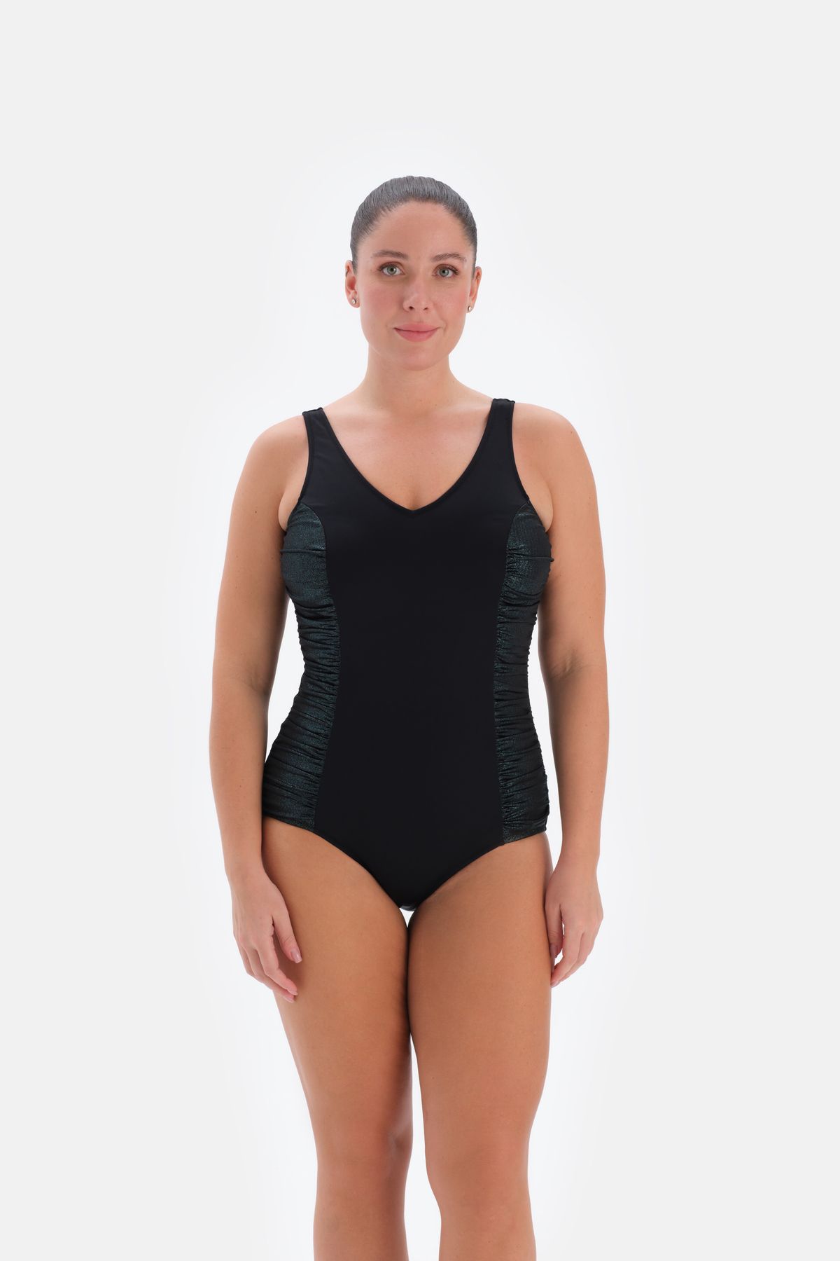 

Женский модный новый купальник, черный купальник с v-образным вырезом L