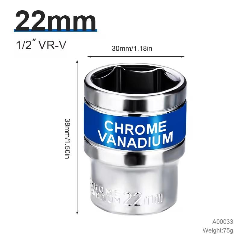 8-32mm 1/2" Drive Deep Impact Socket Set Drive Metric Wrench Socket Deep Impact Socket Pneumatic Wrench Head Tire Removal Tools