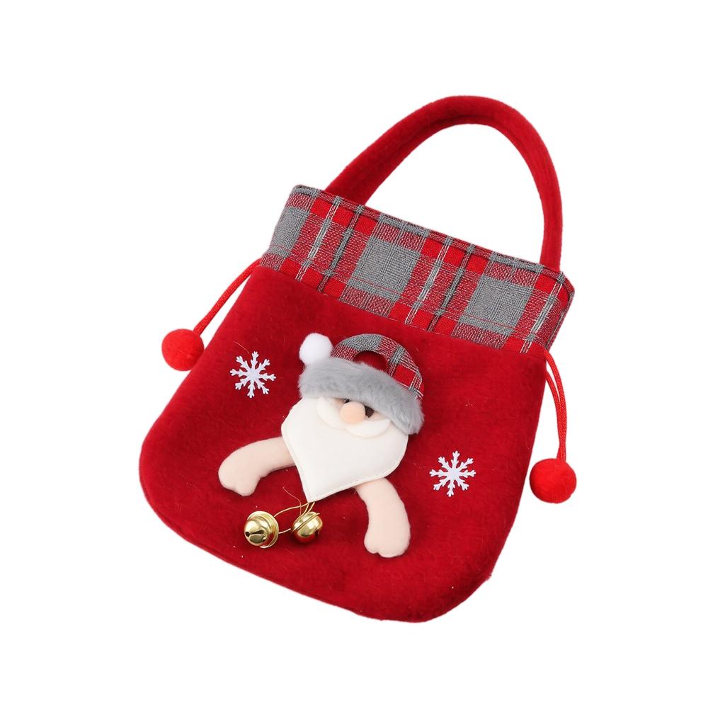 Christmas Gift Bags with Bells for Kids, Candy Bag, Holiday Party Bags