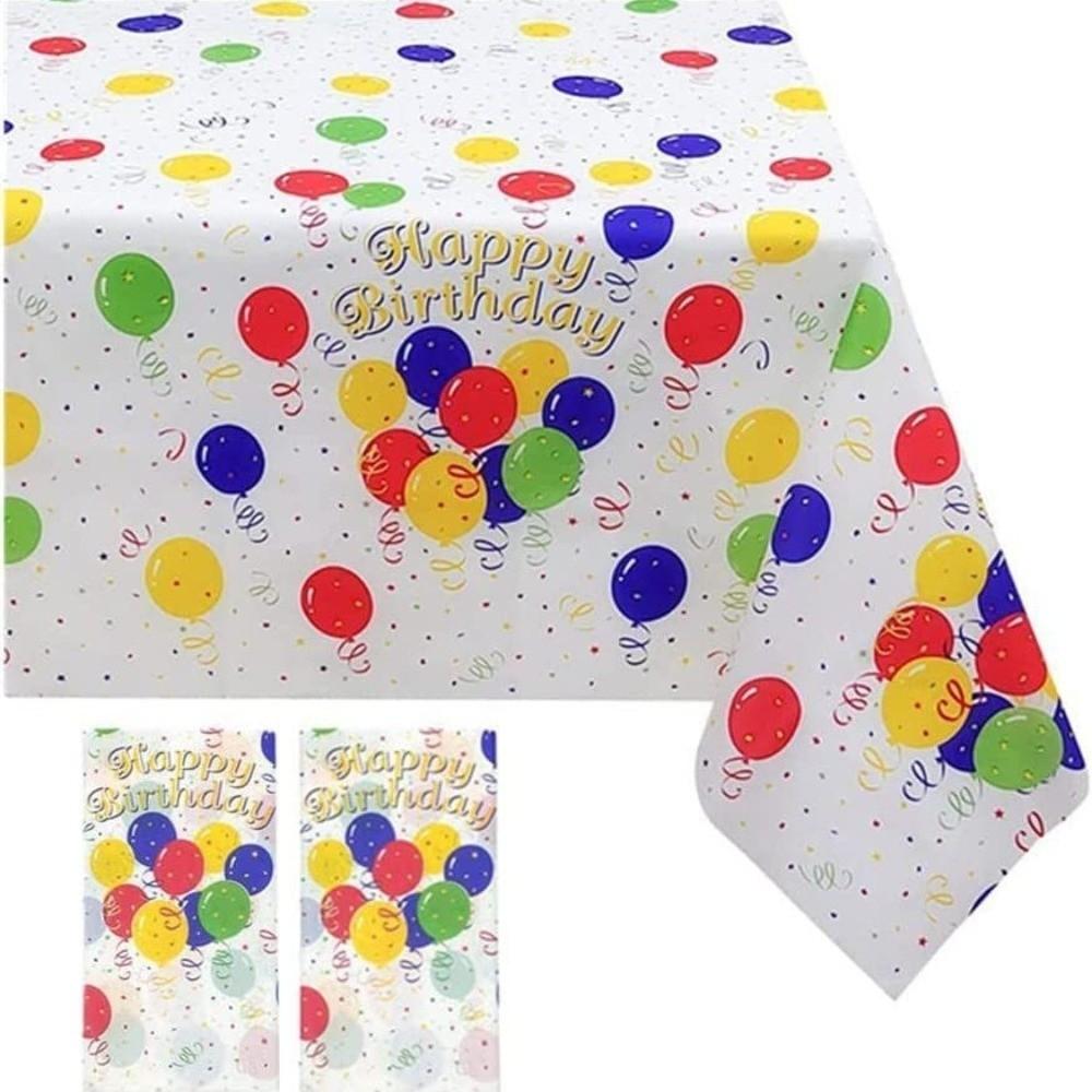 Thickened Disposable Tablecloth Plastic Waterproof Birthday Tablecloth Oil-proof Multicolor Table Covers Happy Birthday Star