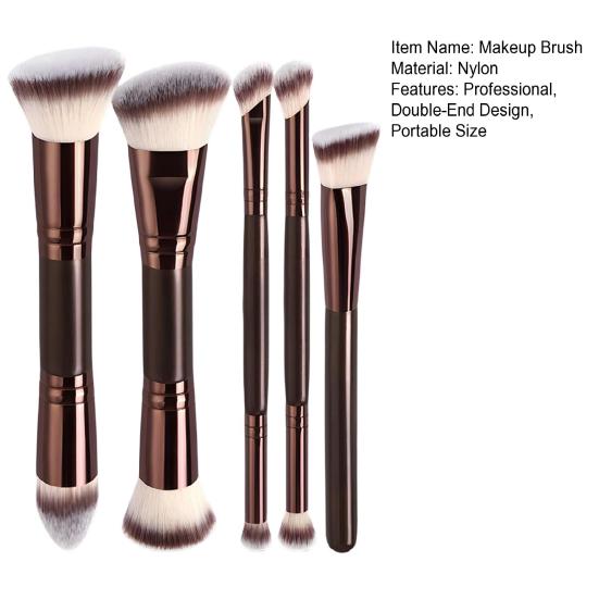 5/6/7 Stk./Sæt Dobbelt-Endet Makeup Pensel Sæt Professionel Foundation Blending Løst Puder Rouge Øjenskygge Syntetiske Børstehår Kosmetisk Pensel