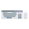 Retro Punk Dual-Mode Wireless Bluetooth Keyboard and Mouse Set, Color: As Shown, Material: ABS