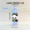 1PC Cute Panda Pattern 750ml Color Plastic Sports Water Bottle Leakproof Flip Straw Lid Suitable for Sports Office Home Use