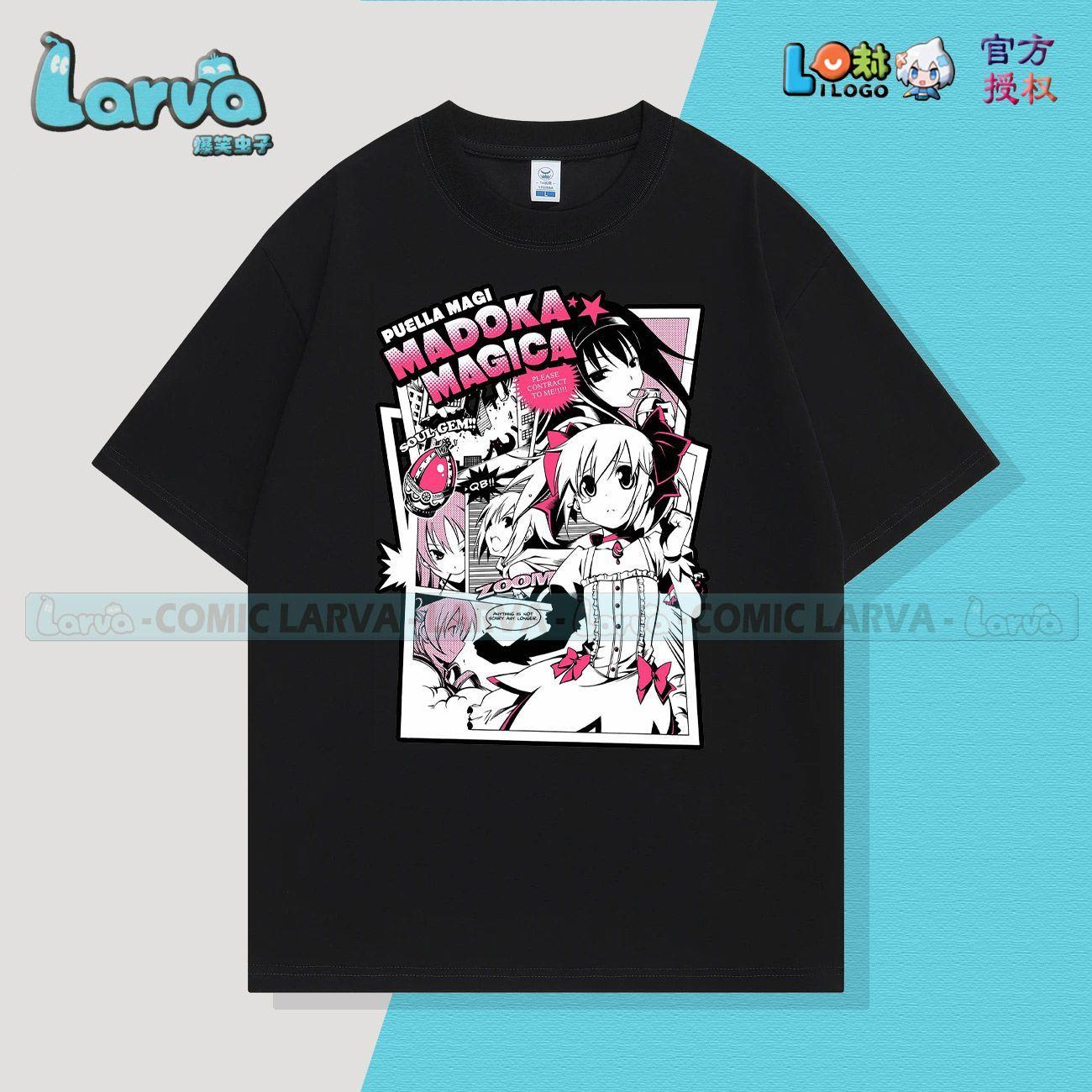 

Anime Puella Magi Madoka Magica Kaname Madoka Cosplay Printed Short Sleeve TShirt Versatile in Summer Halloween Gifts S