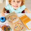 Wooden Geometry Puzzle Nail Board Two-player Battle Game Kids Graphics Geometric Toy for Children Montessori Early Education