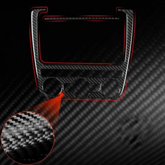 Carbon Fiber Center Console AC Panel Cover Trim Fits For Passat NMS B7 12-19