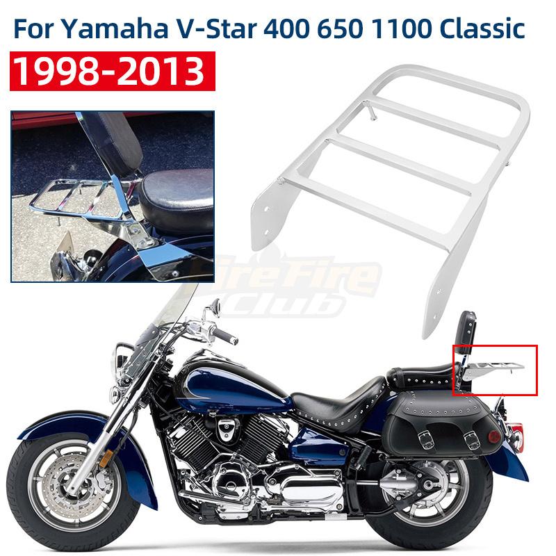 Motorcycle Support Rear Backrest Sissy Bar Rack Luggage Rack for Yamaha V-Star 400 650 1100 Classic 1998-2013