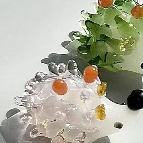 Handgeblasene Igel-Figur Mini-Glas-Tier-Skulptur Sammlerstück Geschenk für Zuhause Schlafzimmer Tischdekoration