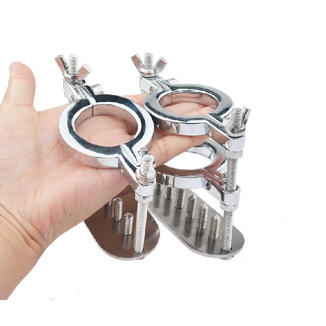 Adult Supplies Stainless Steel Scrotum Squeezing Machine Testicle Fixture Men's Egg Squeezing Machine