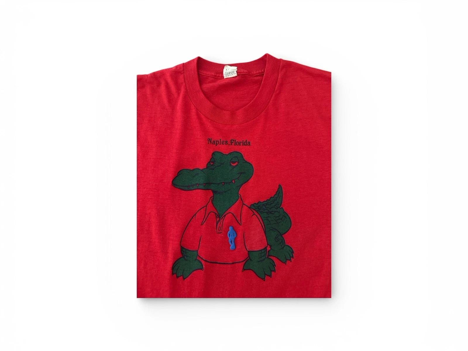 

Vintage Naples Florida Alligator T Shirt Men’s Large Red 80’s 90’s Izod USA 3XL
