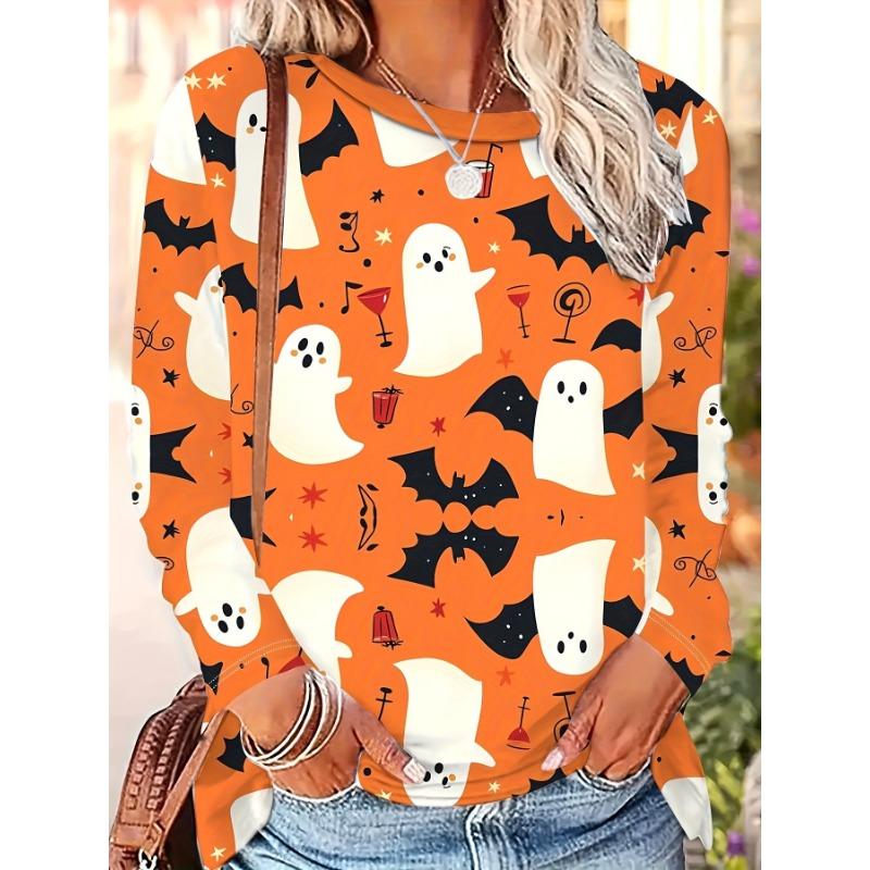 Women's Sunflower Print Long Sleeve Blouse - Casual & Office Wear Full-Body Sunflower Print Top, Soft Polyester Round Neck