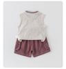 Baby Boy Sleeveless Cotton Vest & Shorts Set - Summer 2-Piece Outfit