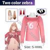 Anime Chainsaw Man Power Wig Cosplay Costume Makima Power Wigs Props Horns Teeth Power T-Shirt