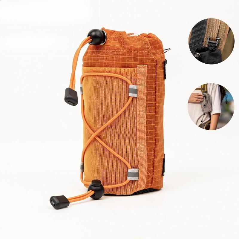 Outdoor Backpack Accessory Phone Bag Ultra Light Nylon Shoulder Strap Bag Hiking Water Bottle Holder Small Storage Pouch