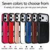 iPhone 17 Pro Max Leather Stand Case with Card Holder & Double Buckle