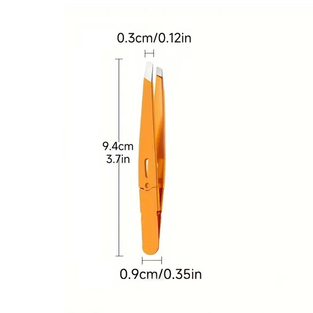 Precision Stainless Steel Eyebrow And Beard Tweezers Durable Slanted Head Design Gently Trimming Fine Eyebrows Beards Essential