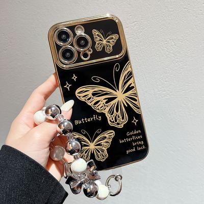 Großes Fenster Galvanisieren Ist Geeignet für Apple 15PRO Butterfly Sternenhimmel Handyhülle für IphoneXR/13 Armband Weiche Schutzhülle