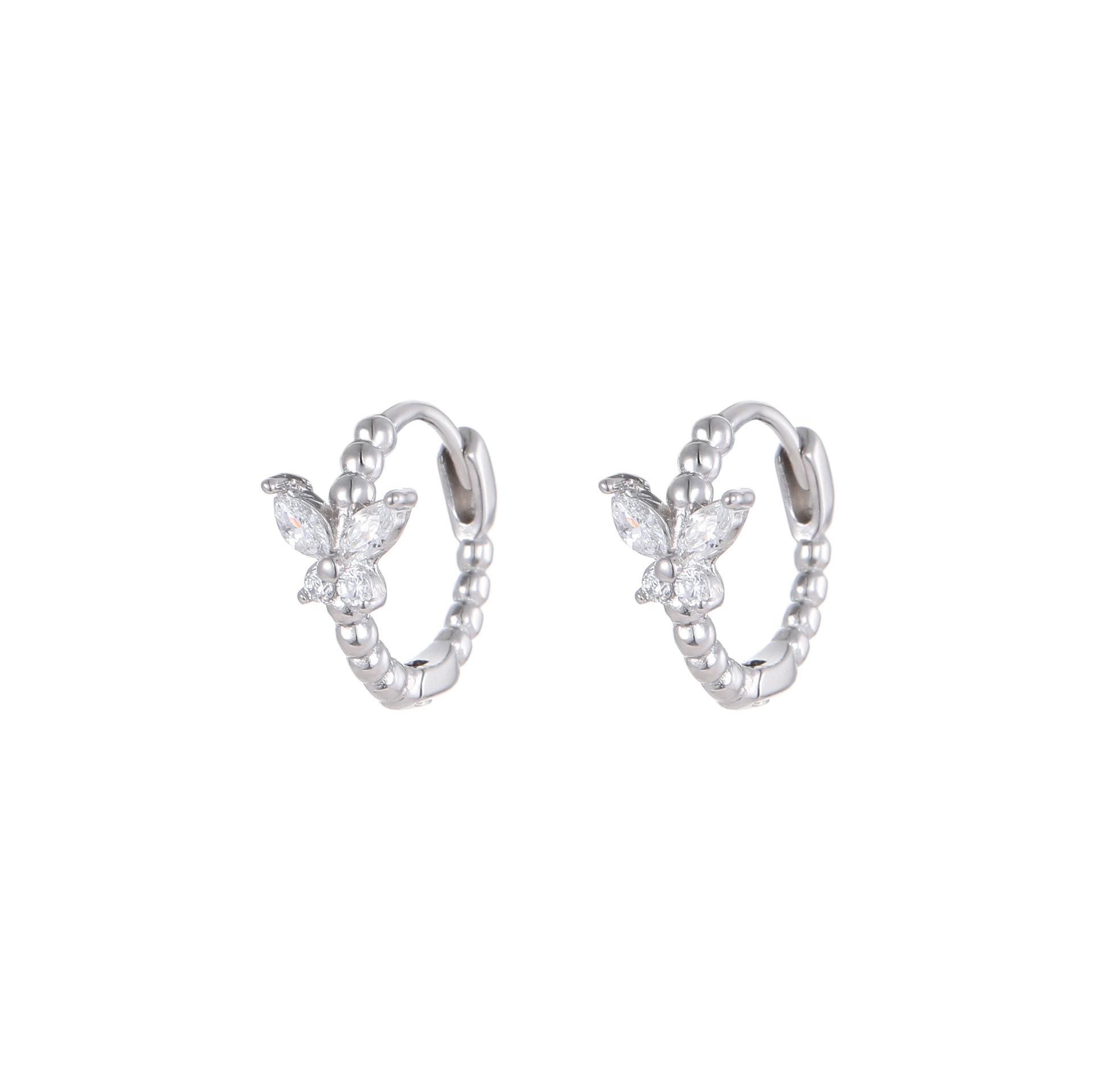 18K Gold-Plated S925 Sterling Silver Butterfly Ear Cuffs with Diamonds - Elegant and Unique Women s Earrings 925 sterling silver