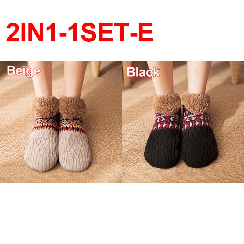 Thermal Women Slipper Socks Winter Warm Short Cotton Thickened Home Sleeping Soft Non Slip Grip Fuzzy Floor Sock Fluffy Male