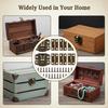 Small Hinges for Wooden Box, 6 PCS Antique Bronze Wooden Boxes Hinges and Latches with Matching Screws Kit Jewelry Box Hardware, Small Latches