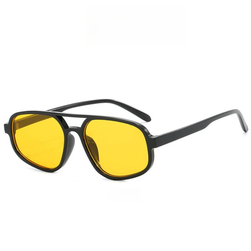 Double Beam Irregular Retro Style Ladies Fashion Sunglasses Spring Summer Bright Vacation Atmosphere Beach Accessories