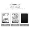 USB Type C HDD SSD Enclosure Portable Transparent External Hard Drive Disk Case 2.5 Inch SATA Box for MacBook PC Computer