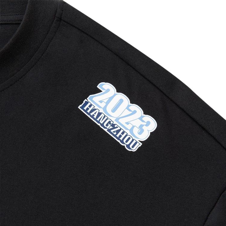 Adidas Hangzhou Wuyibing Cartoon Print Casual Sport Round Neck T-Shirt Unisex Tops Black JE0950