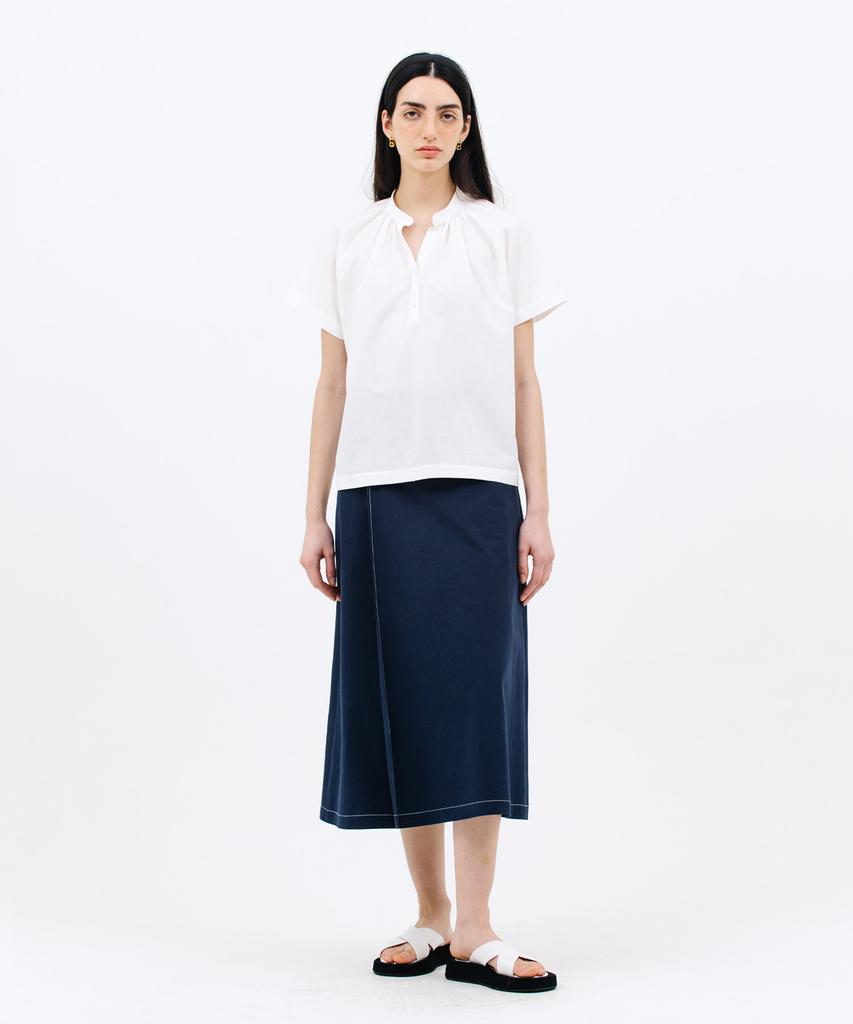 Jun By Jun K Stitch Skirt_Navy