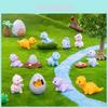 Adorable Resin Dinosaur Figurines For Diy Garden Decorations Cute Desk Ornaments